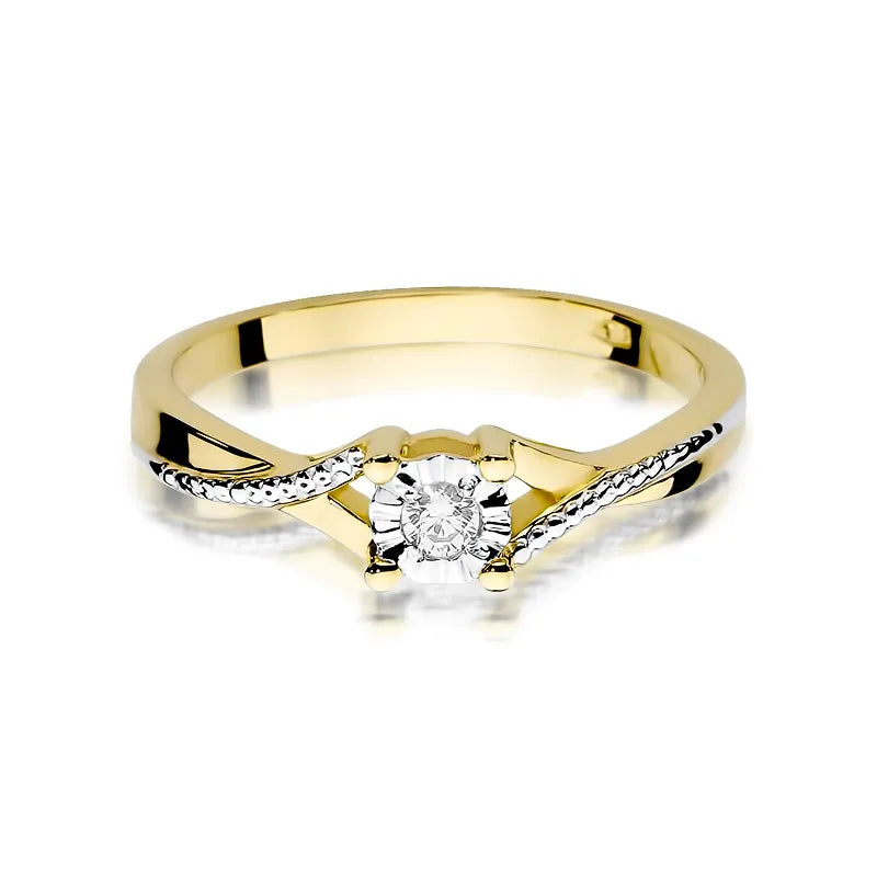 Goldring mit 0,08 ct Diamant