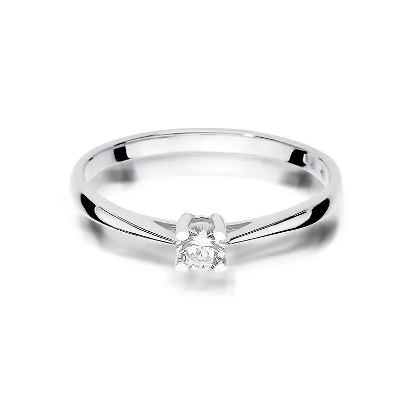 Zlatý prsteň s diamantom 0,15 ct