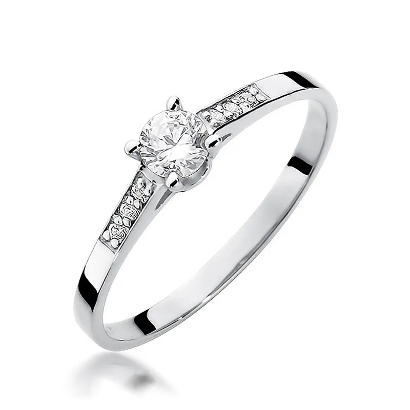 Zlatý prsteň s diamantmi 0,15 ct a 0,06 ct