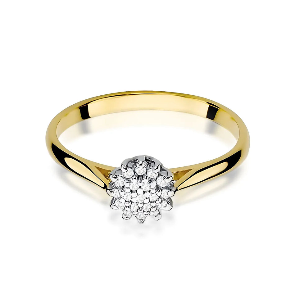 Goldring mit 0,095 ct Diamanten