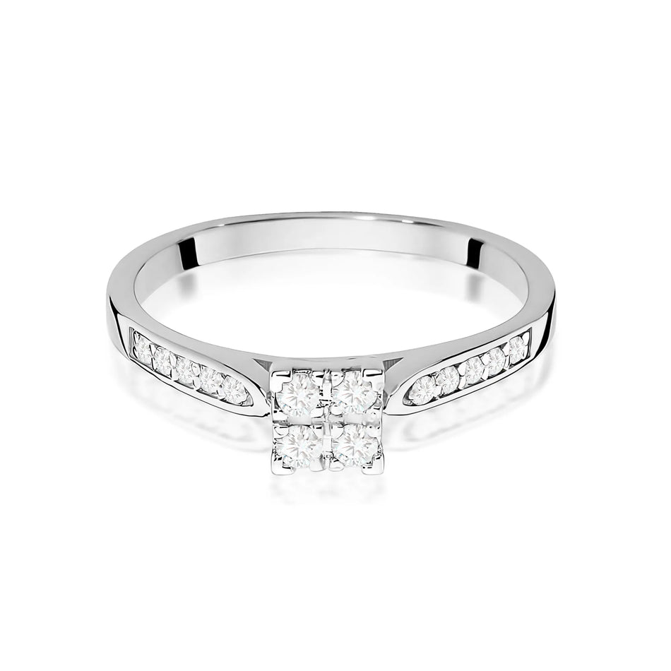 Zlatý prsteň s diamantmi 0,166 ct