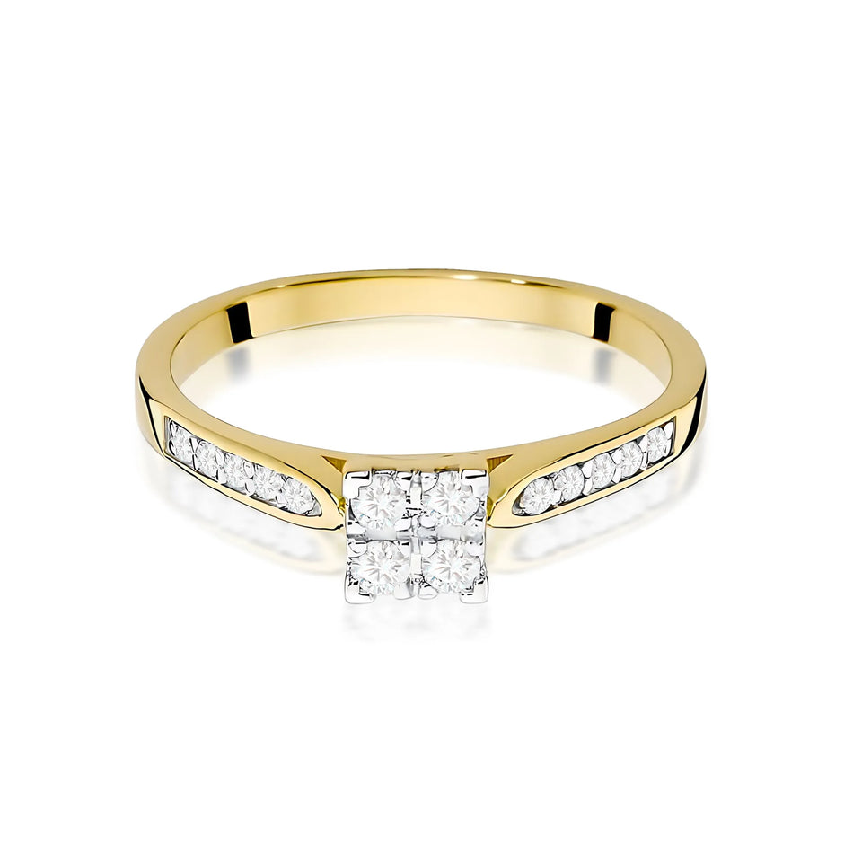 Goldring mit 0,166 ct Diamanten