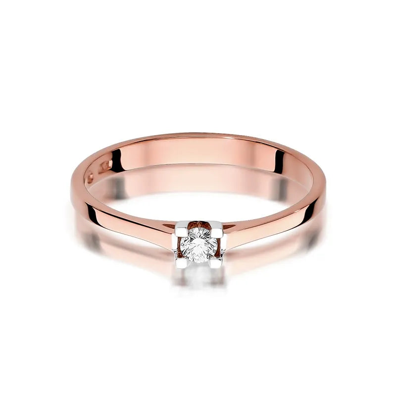 Goldring mit 0,09 ct Diamant