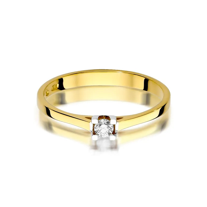 Goldring mit 0,09 ct Diamant