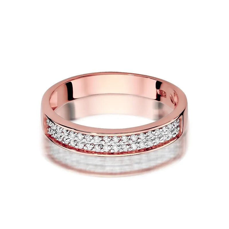 Zlatý prsten s diamanty 0,18 ct