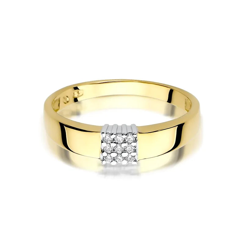 Goldring mit 0,077 ct Diamanten