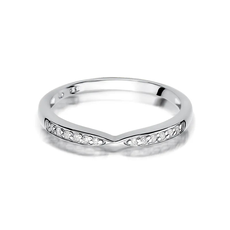 Zlatý prsten s diamanty 0,096 ct