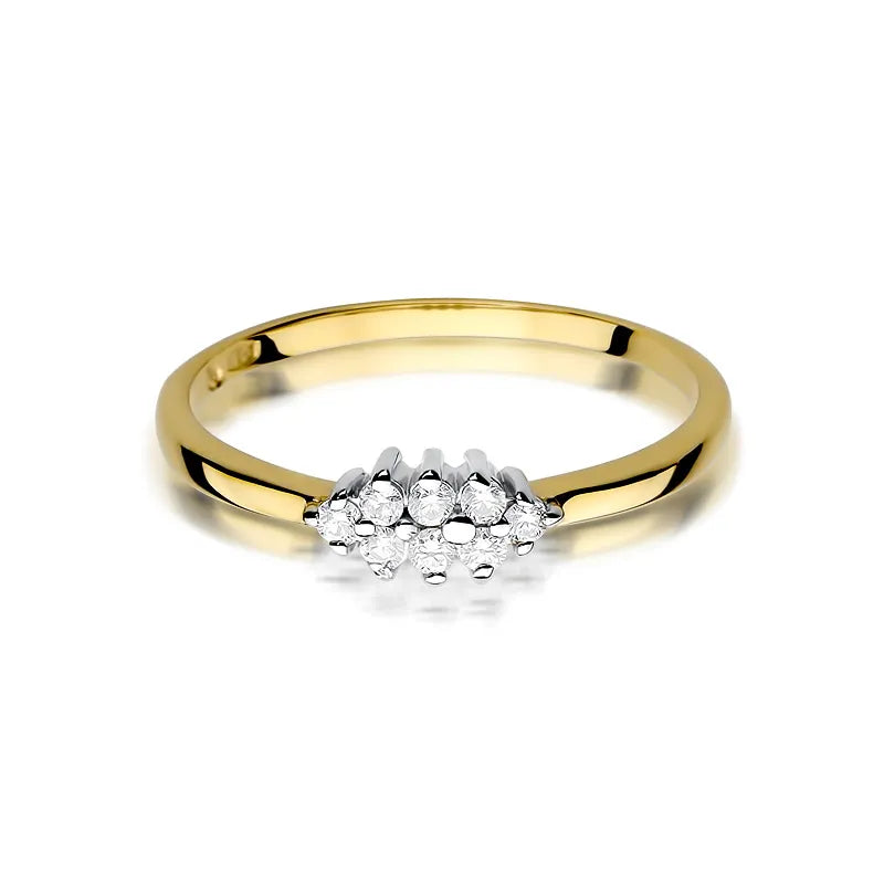 Goldring mit 0,116 ct Diamanten
