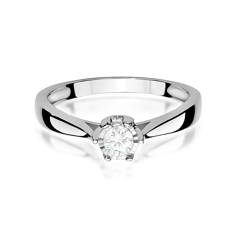 Zlatý prsten s 0,20ct laboratorně vytvořeným diamantem