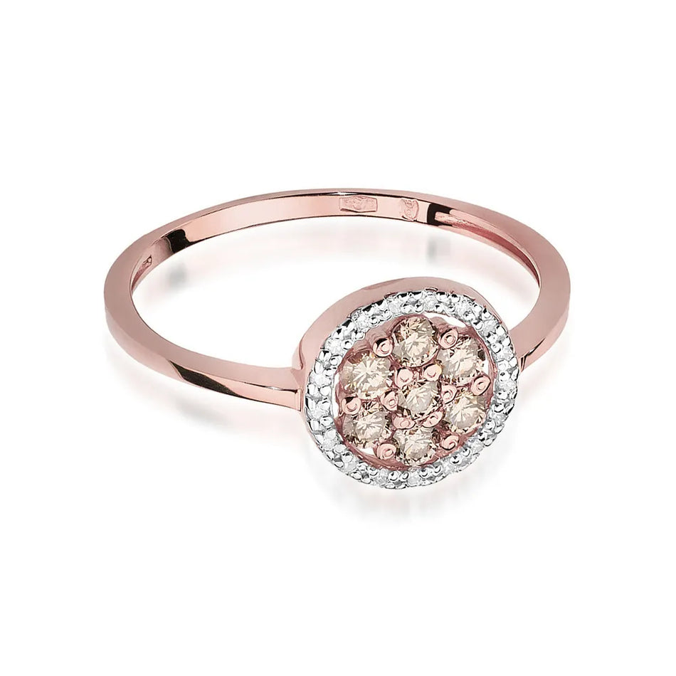 Zlatý prsteň s diamantmi 0,10 ct a 0,20 ct