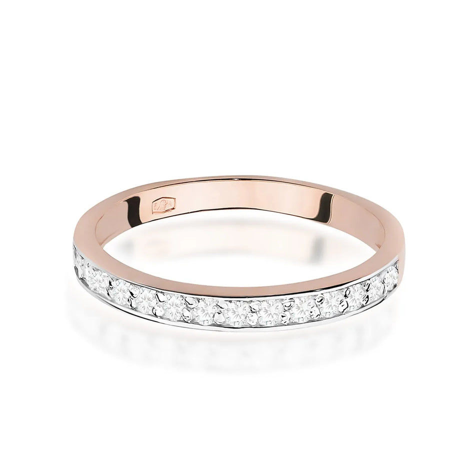 Zlatý prsten s diamanty 0,203 ct