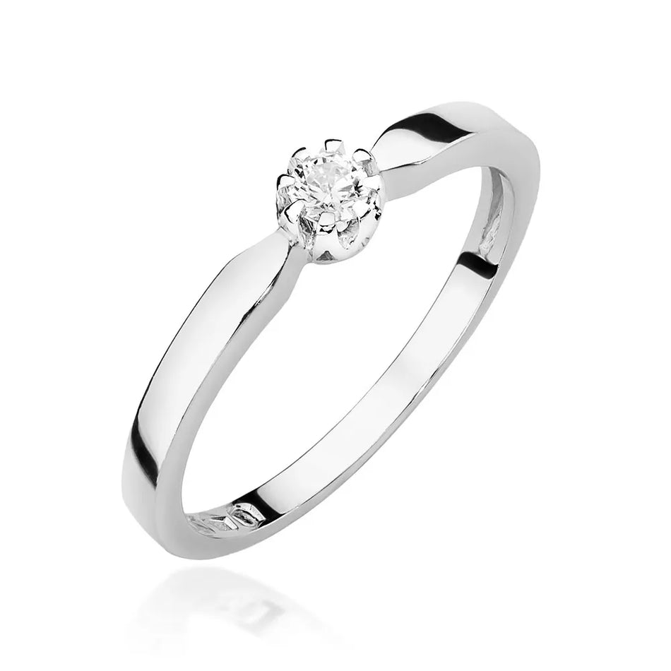 Goldring mit 0,08 ct Diamant
