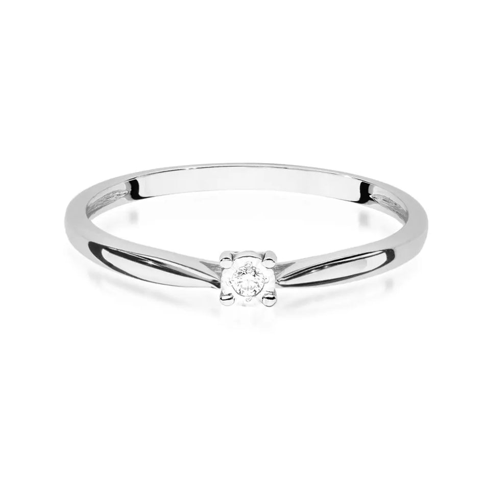 Zlatý prsteň s diamantom 0,01 ct