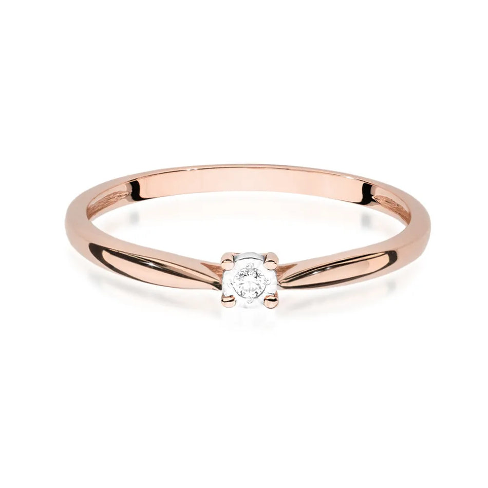 Goldring mit 0,01 ct Diamant