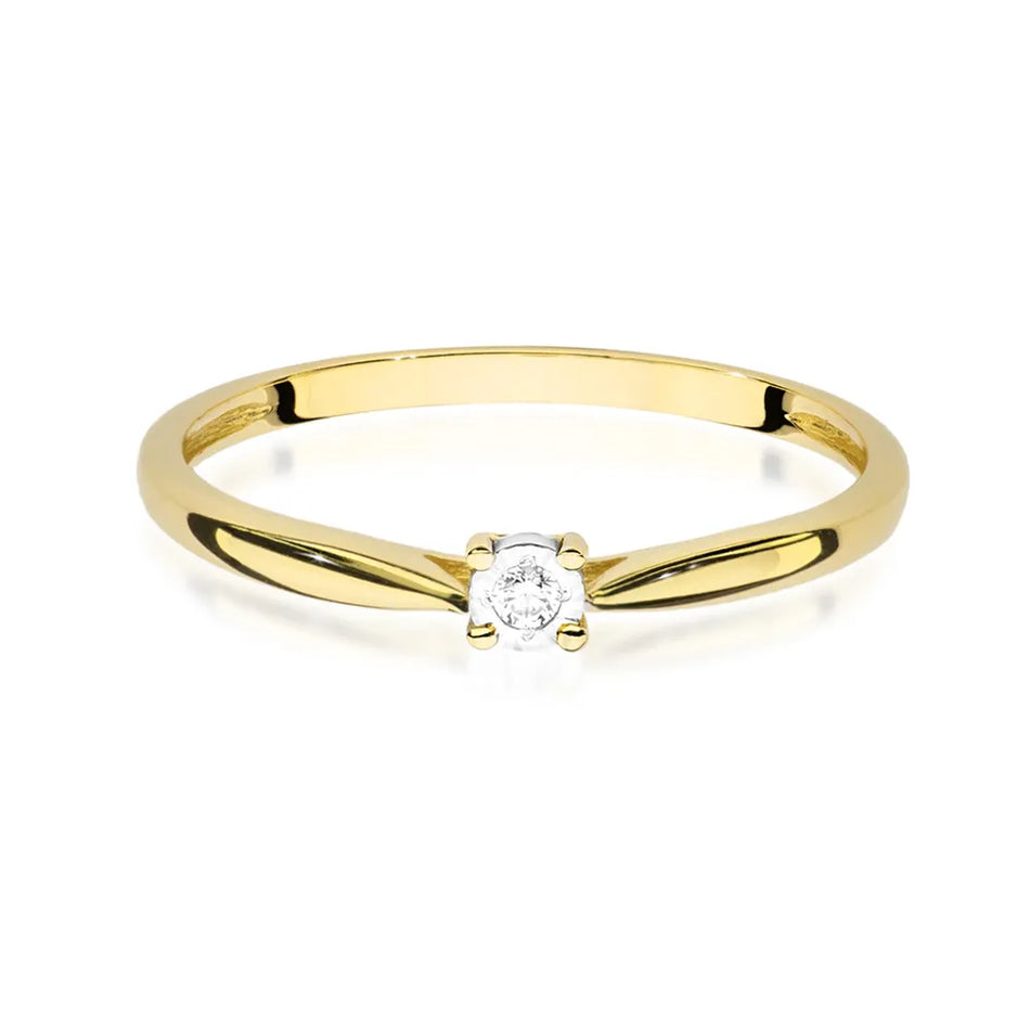 Goldring mit 0,01 ct Diamant