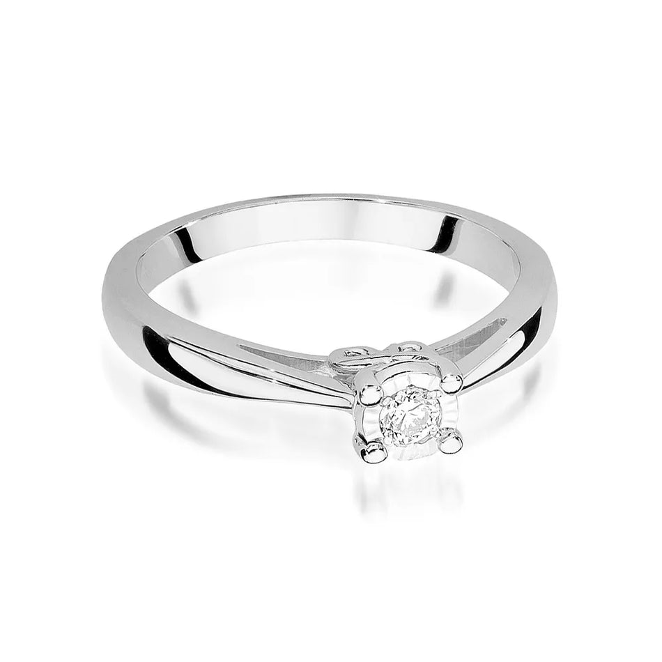 Zlatý prsten s diamantem 0,08 ct