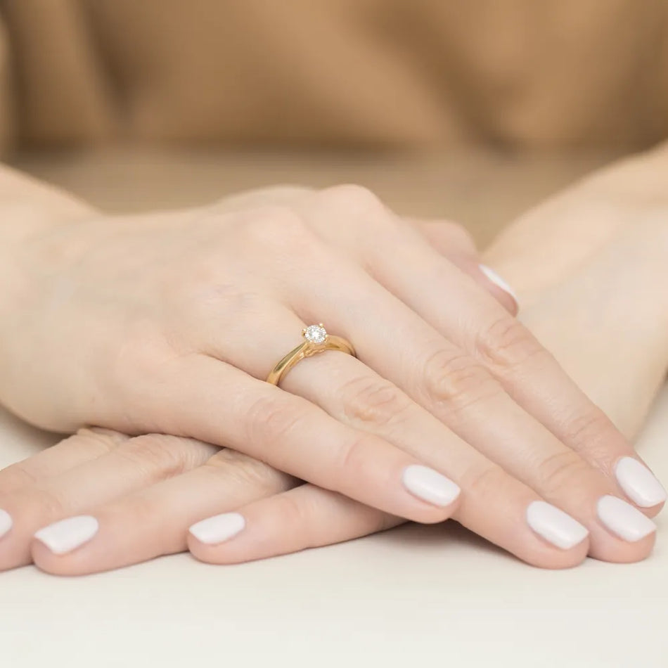 Gold Ring with 0.08ct Diamond