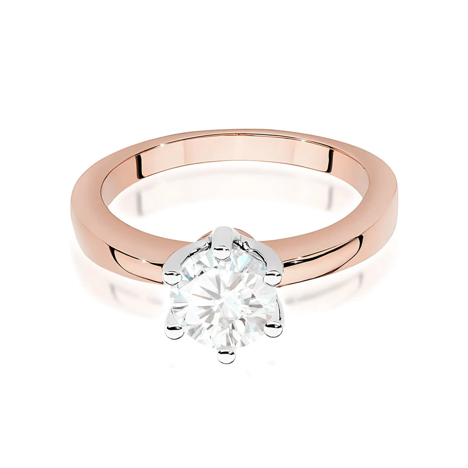 Zlatý prsteň s diamantom 0,70 ct