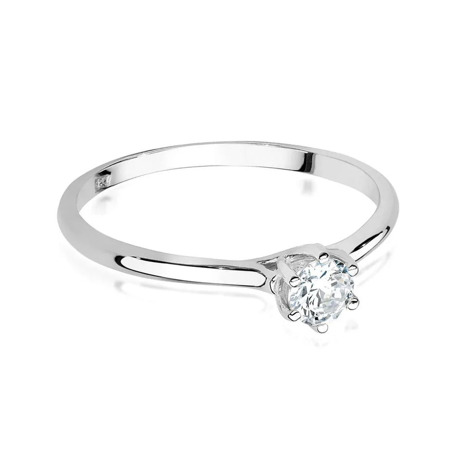 Zlatý prsten s diamanty 0,20 ct a 0,01 ct