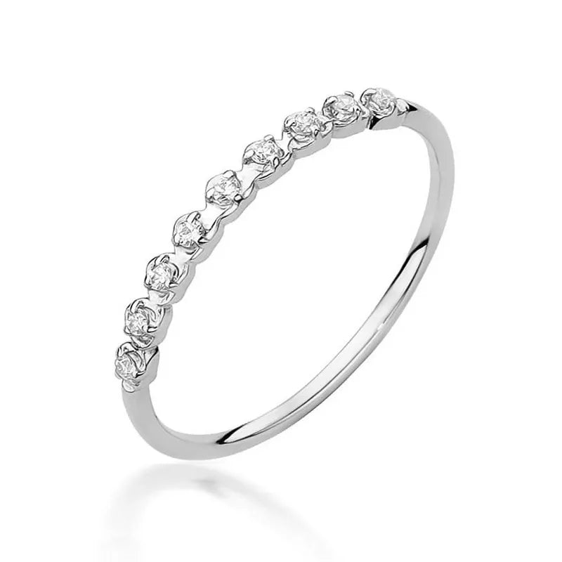 Zlatý prsten s diamanty 0,045 ct