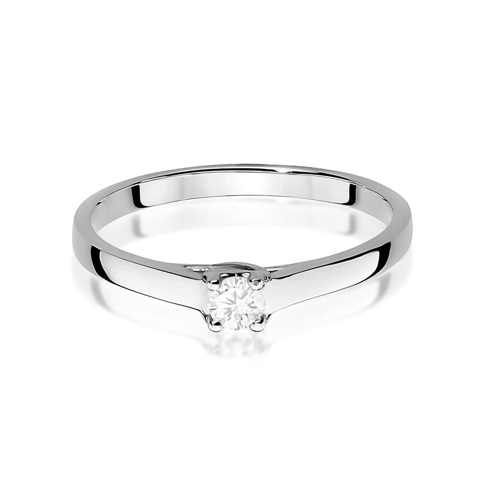 Zlatý prsten s diamantem 0,12 ct