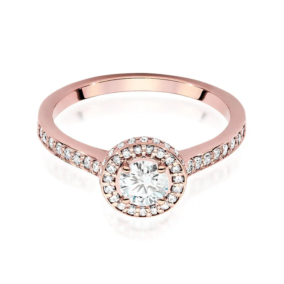 Goldring mit 0,50 ct und 0,368 ct Labor-Diamanten