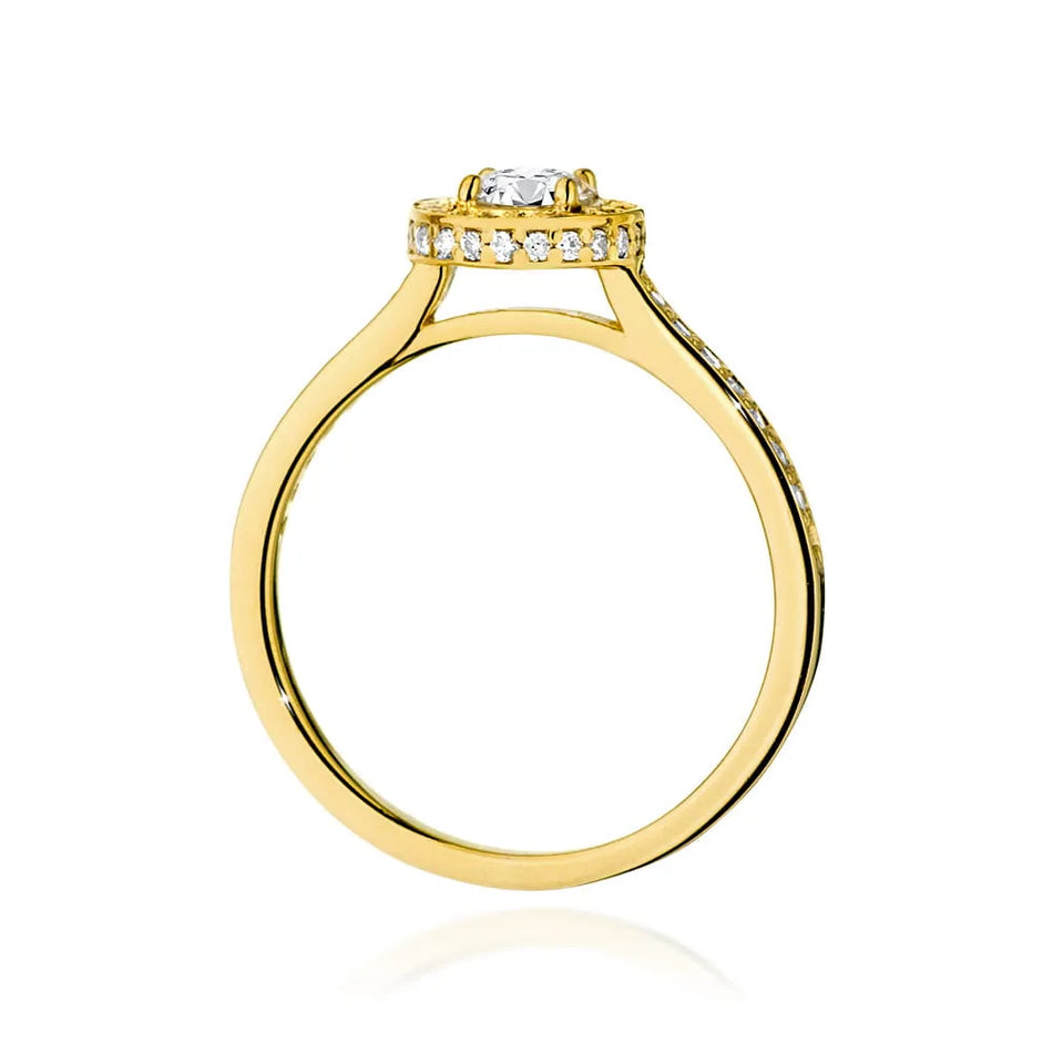 Gold Ring with 0.50ct and 0.368ct Diamonds