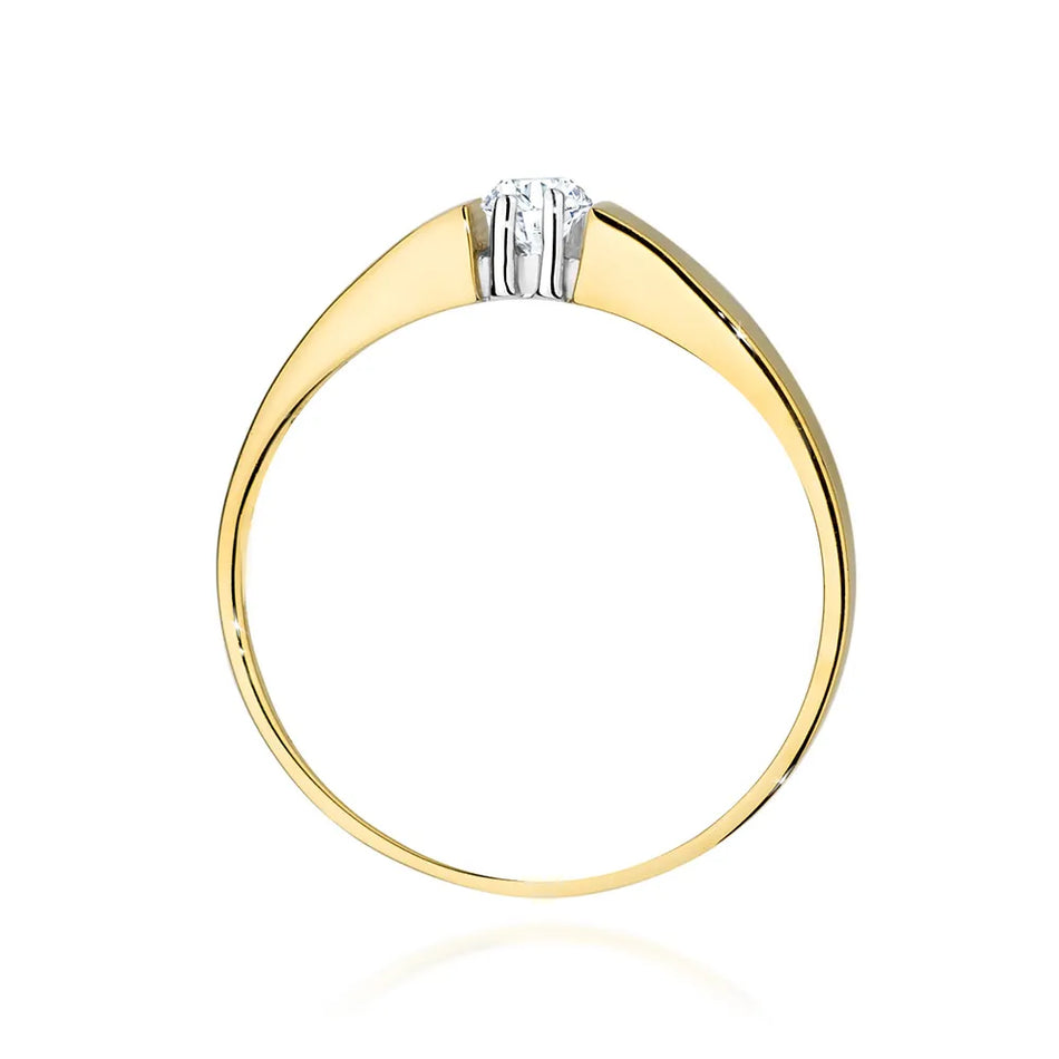 Goldring mit 0,10 ct Diamant