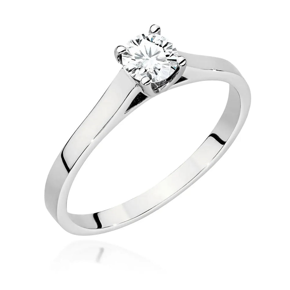 Zlatý prsten s diamantem 0,50 ct