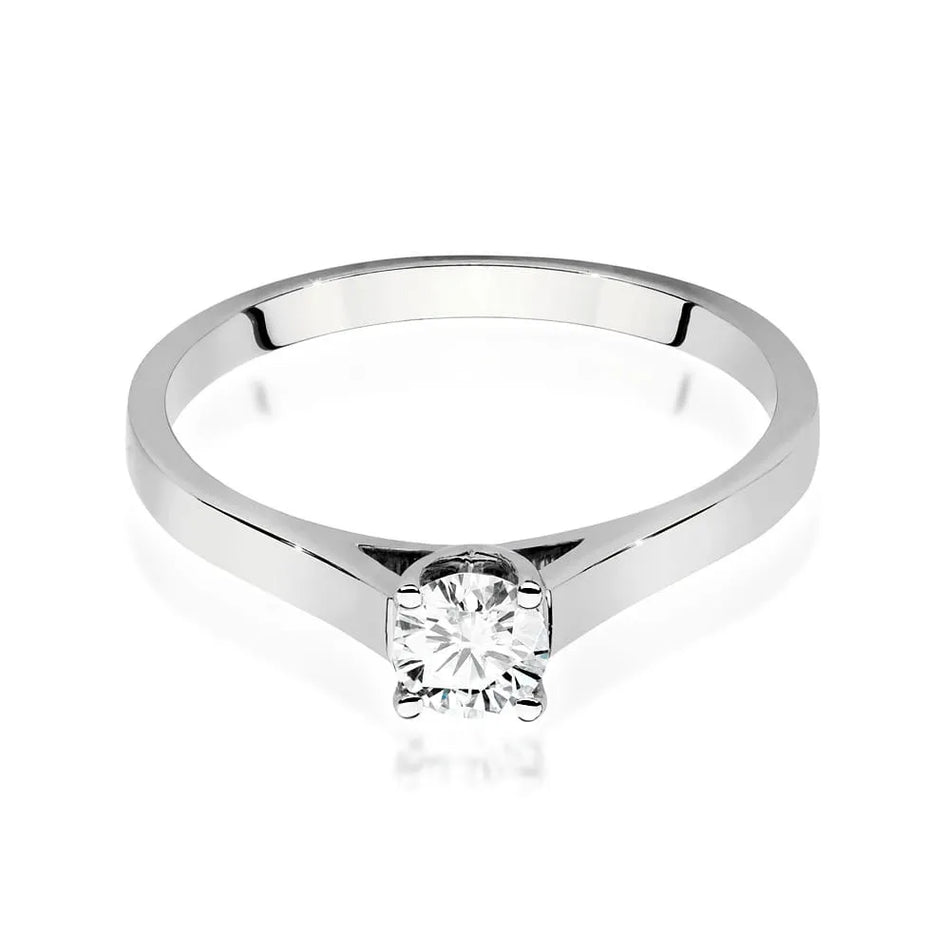 Zlatý prsten s diamantem 0,50 ct