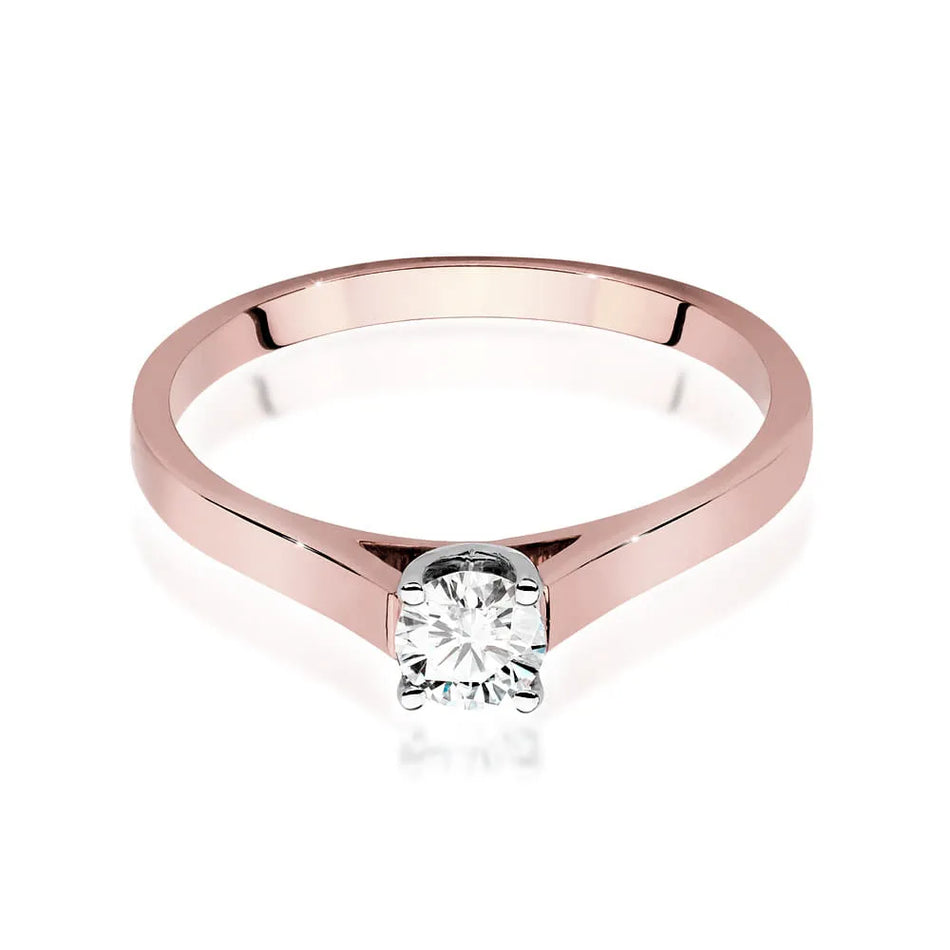 Zlatý prsteň s diamantom 0,40 ct