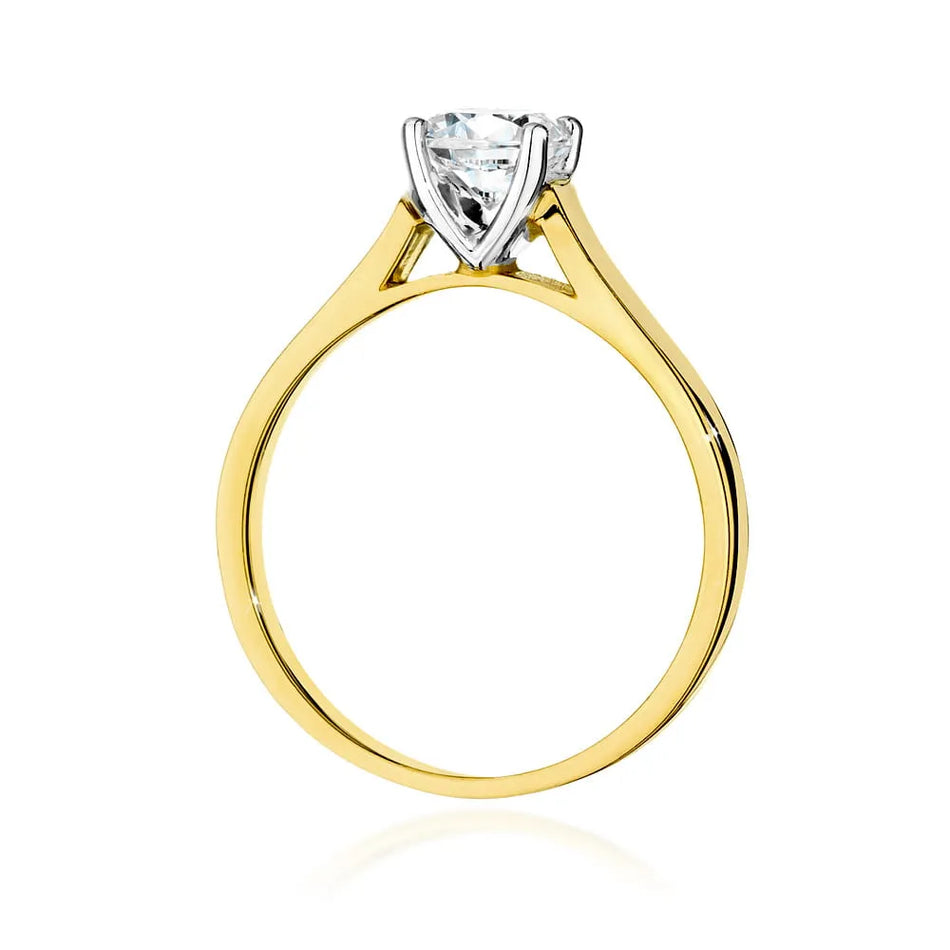 Goldring mit 0,70 ct Diamant