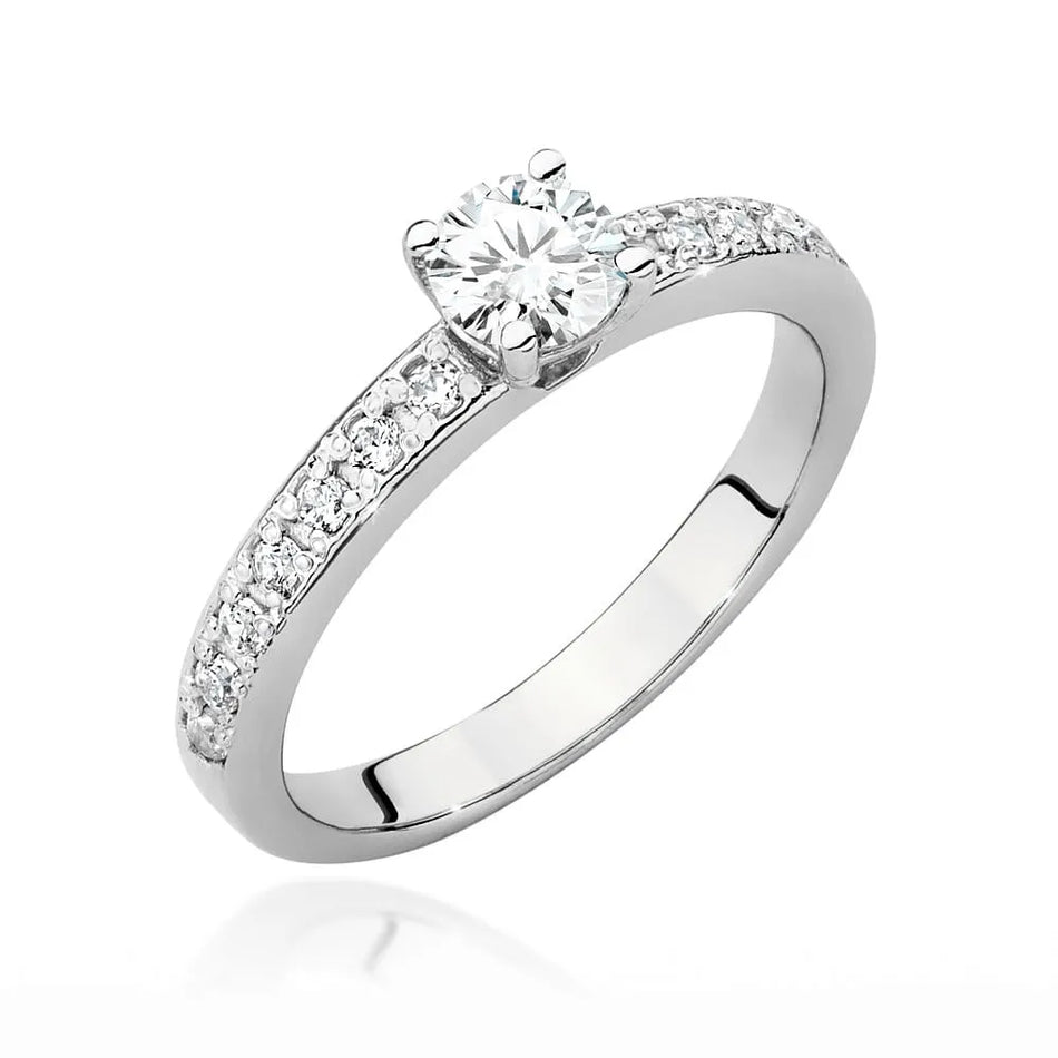 Zlatý prsten s diamanty 0,40 ct a 0,203 ct