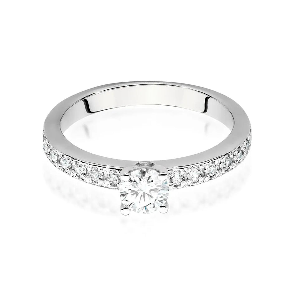 Zlatý prsten s diamanty 0,50 ct a 0,203 ct