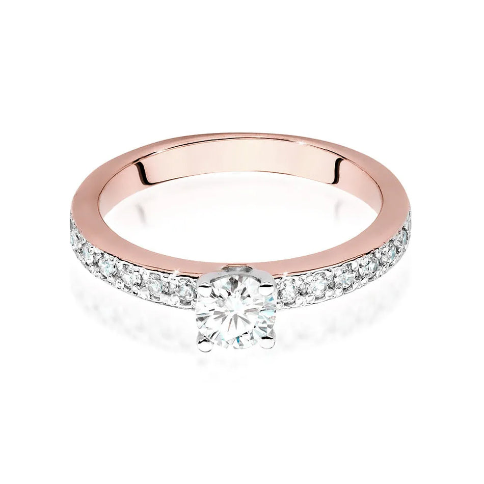 Zlatý prsten s diamanty 0,50 ct a 0,203 ct