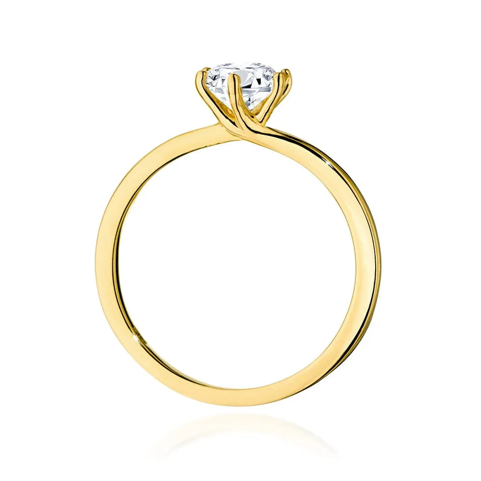 Goldring mit 0,70 ct Diamant