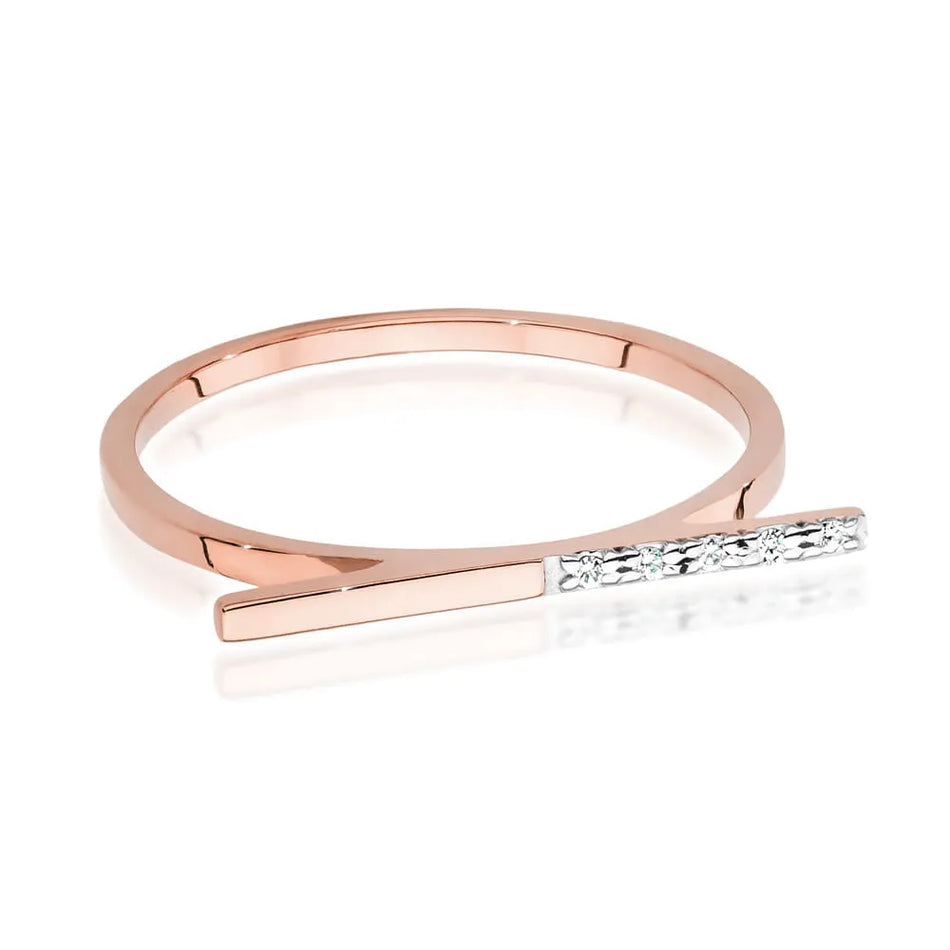 Goldring mit 0,025 ct Diamanten