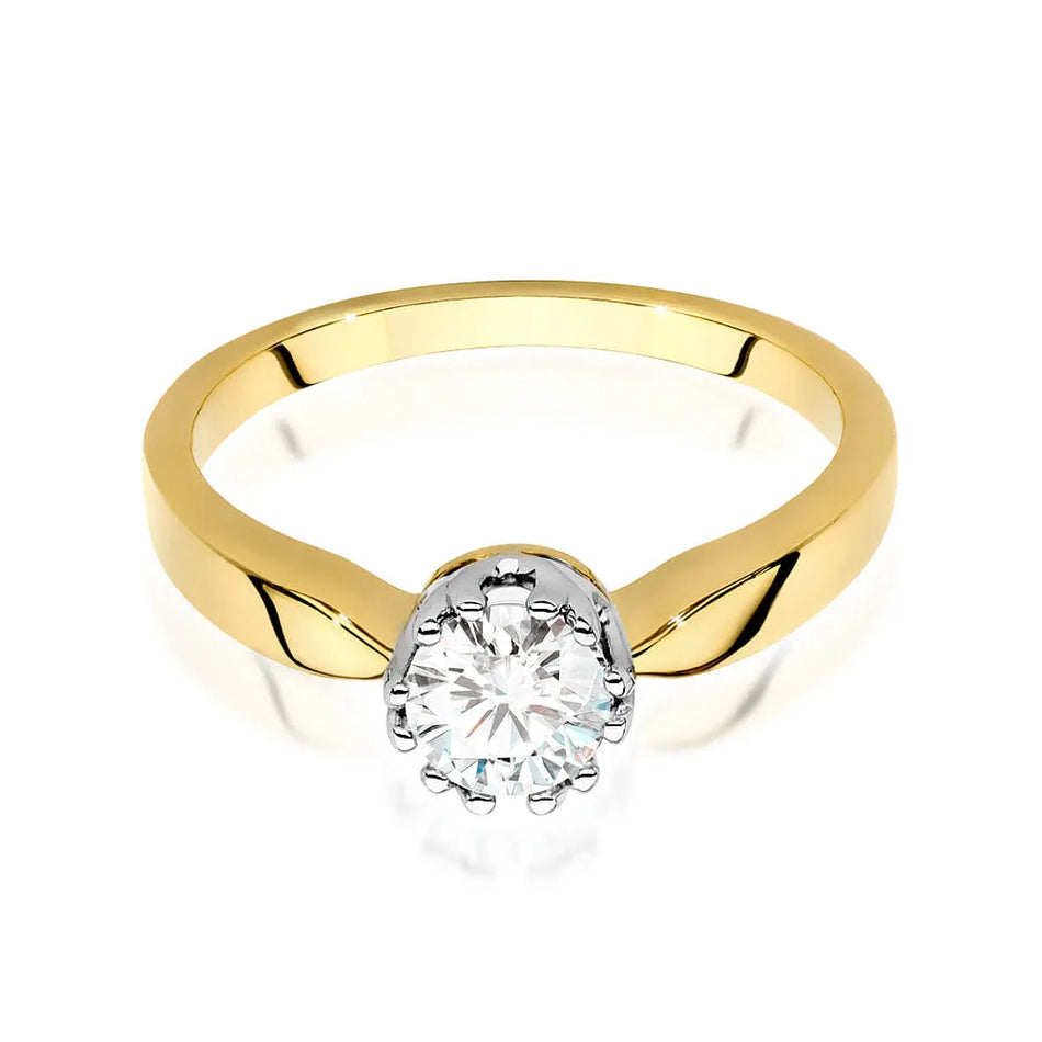 Gold Ring with 0.50ct Lab-diamond