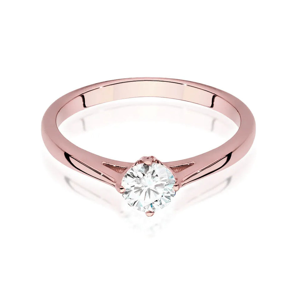 Zlatý prsteň s diamantom 0,40 ct