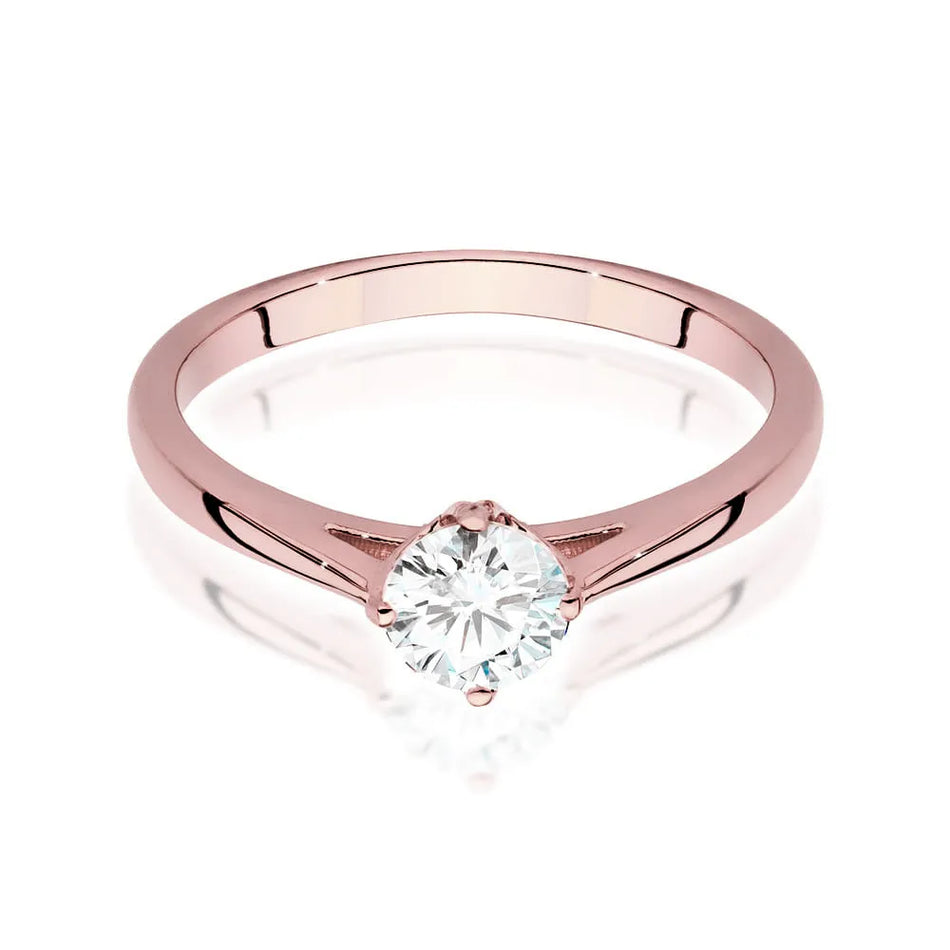 Zlatý prsteň s diamantom 0,50 ct