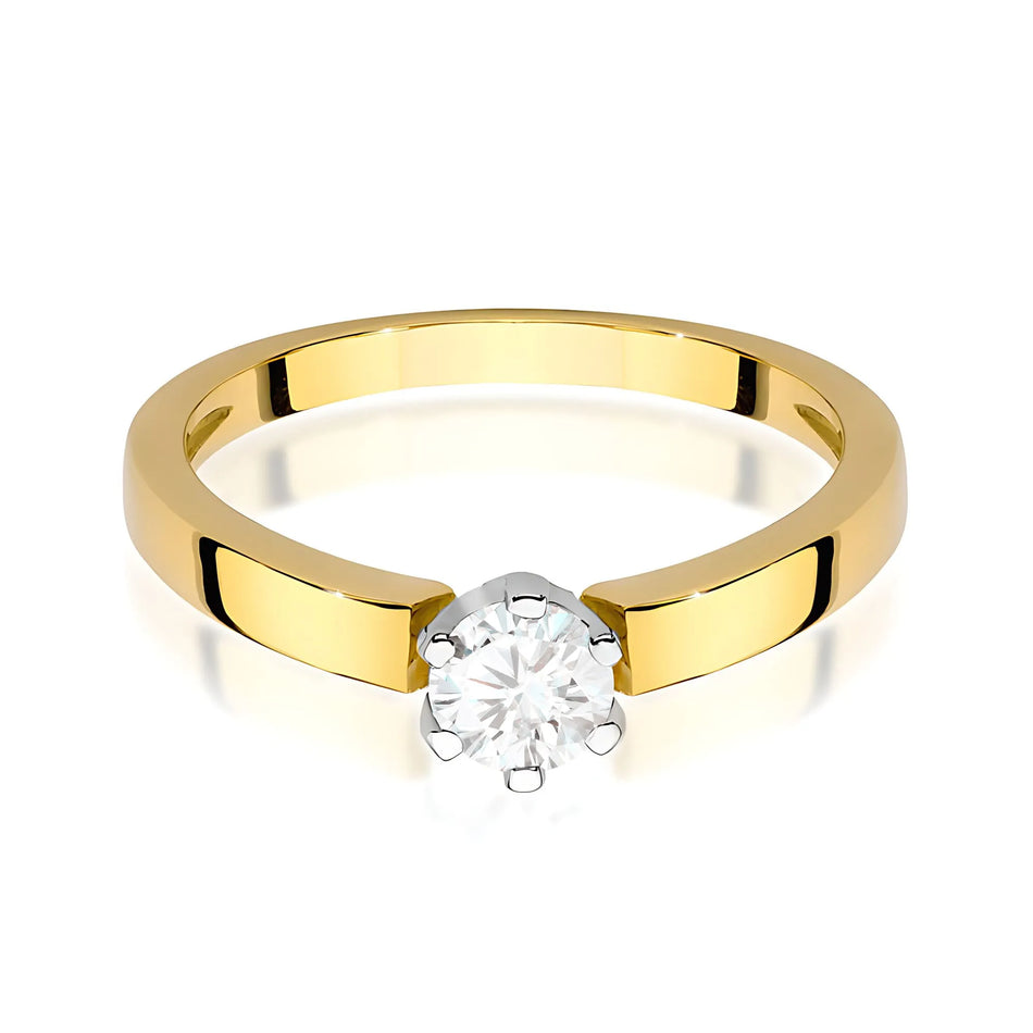 Goldring mit 0,25 ct Diamant