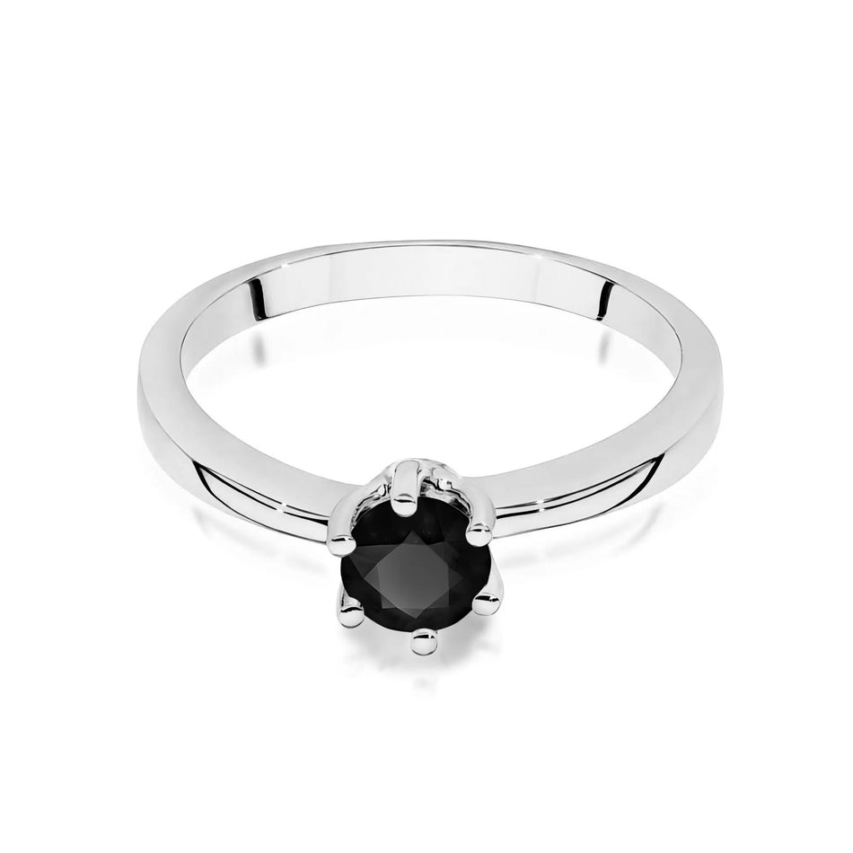 Gold Ring with 0.50ct Black diamond