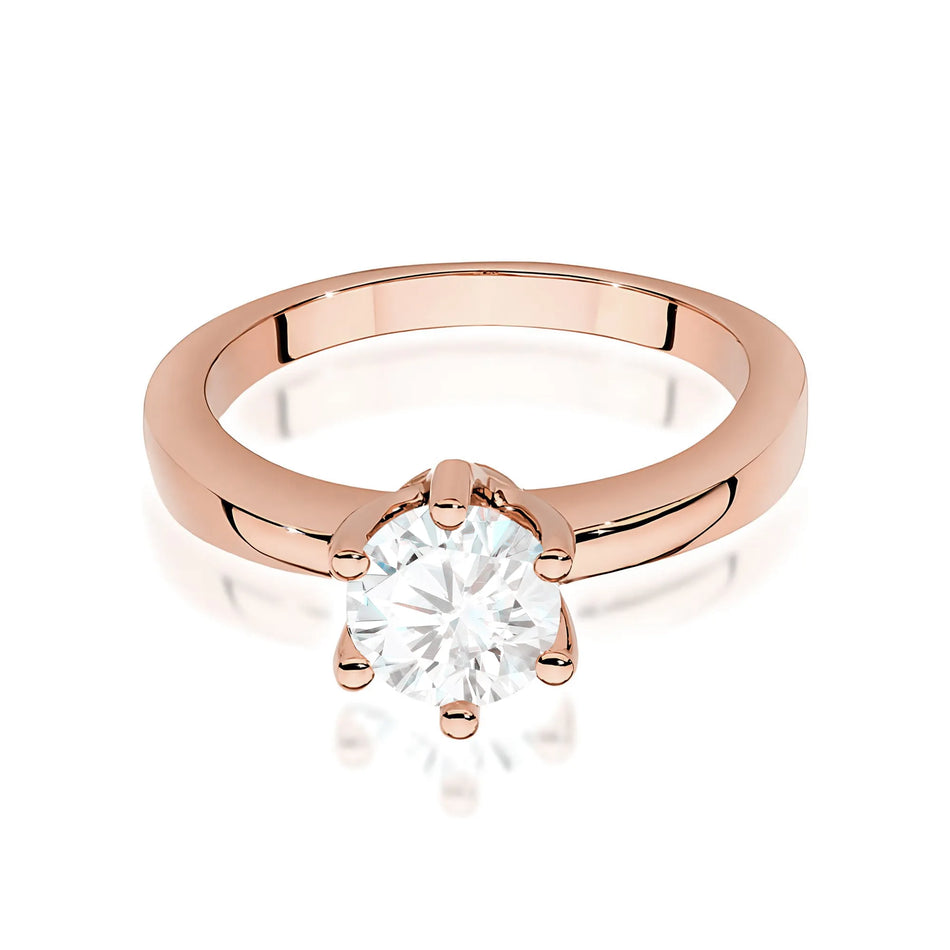 Zlatý prsteň s diamantom 0,70 ct