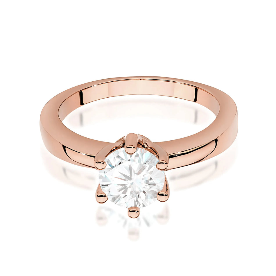 Zlatý prsteň s diamantom 1,00 ct