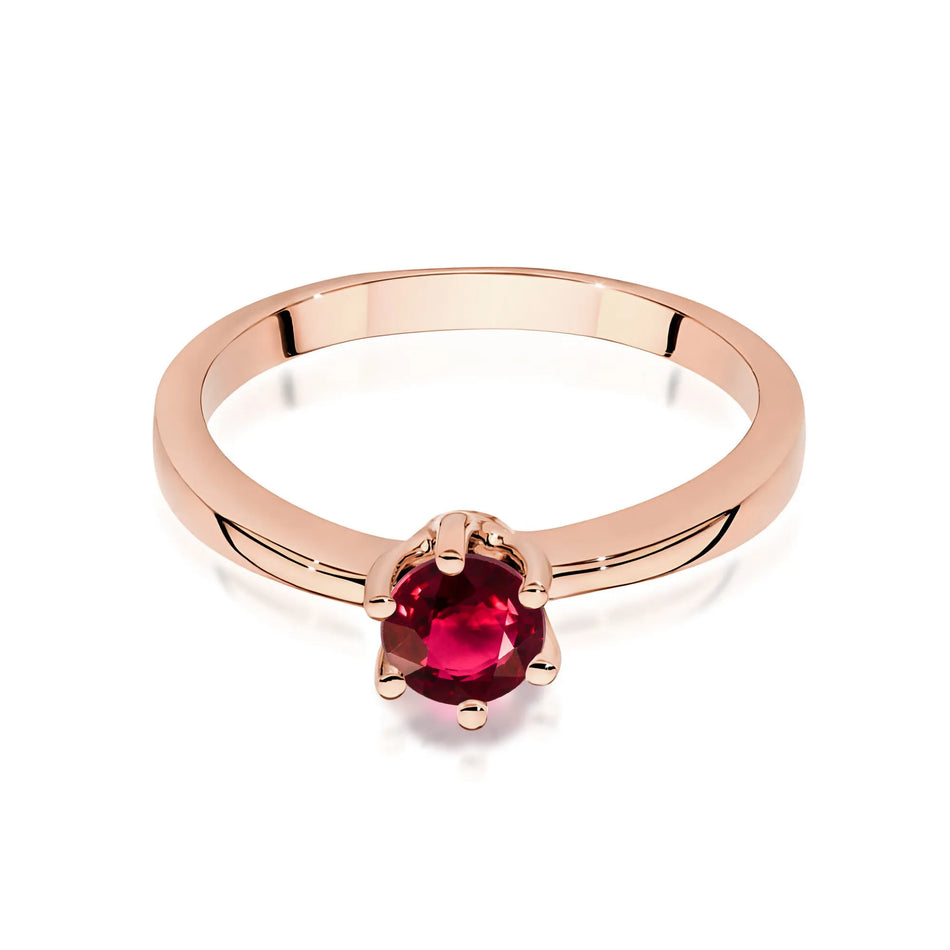 Gold Ring with 0.60ct Ruby