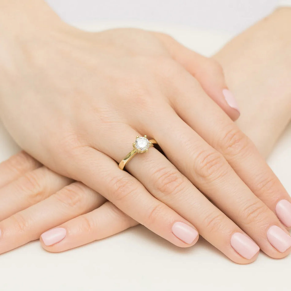 Goldring mit 1,00 ct Diamant