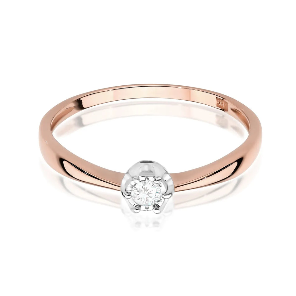 Goldring mit 0,06 ct Diamant