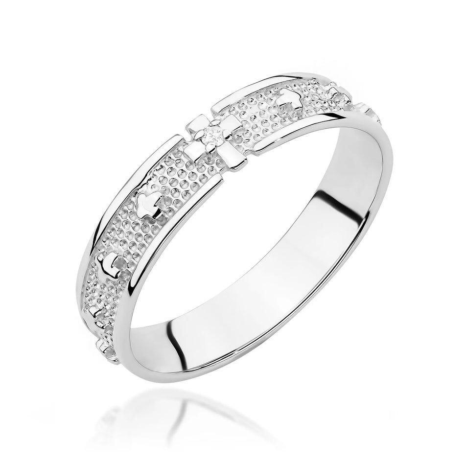 Goldring mit 0,0086 ct Diamant