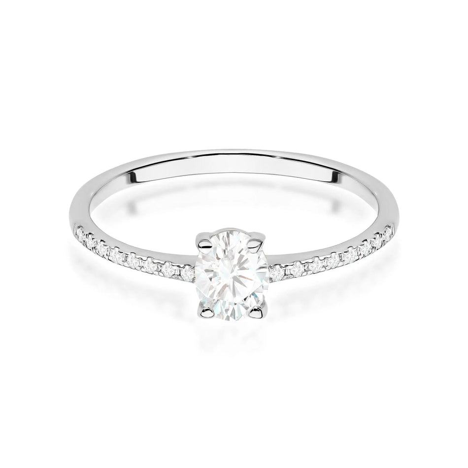 Zlatý prsteň s 0,30 ct a 0,08 ct laboratórnymi diamantmi