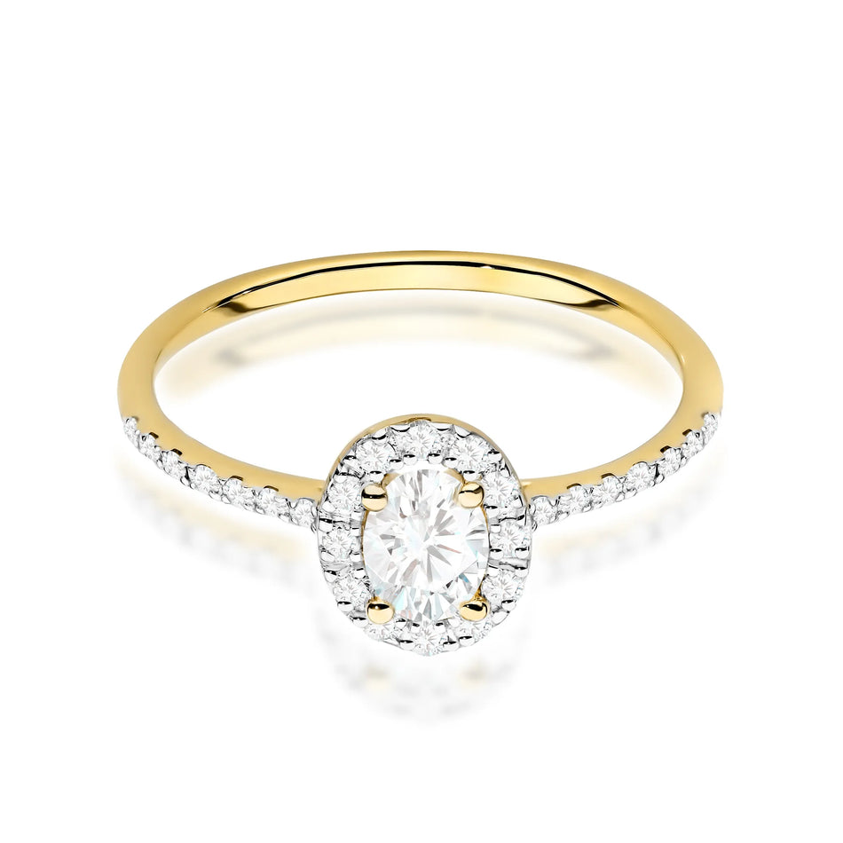 Gold Ring with 0.30ct and 0.17ct Diamonds